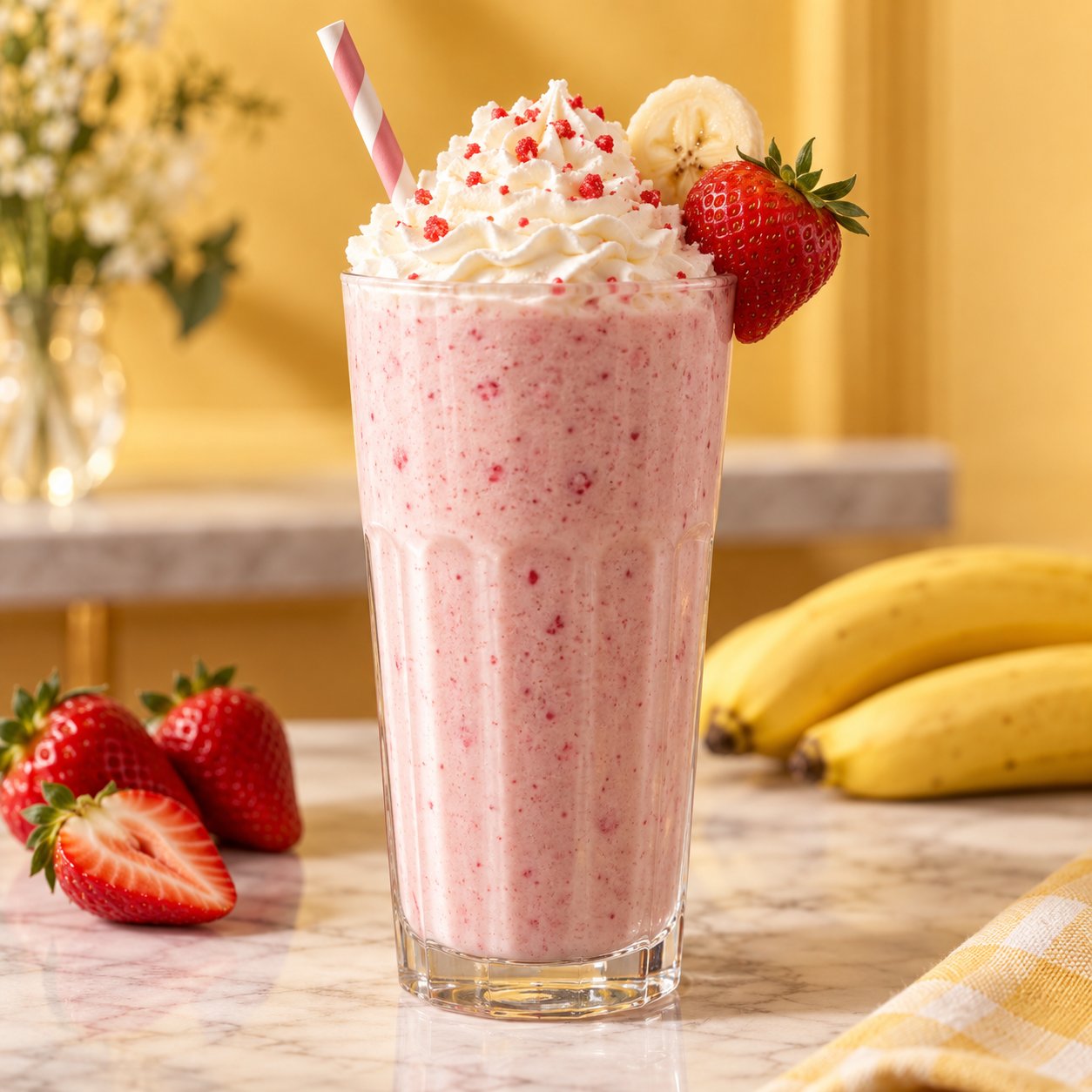 STRAWBERRY BANANA Milkshake Large
