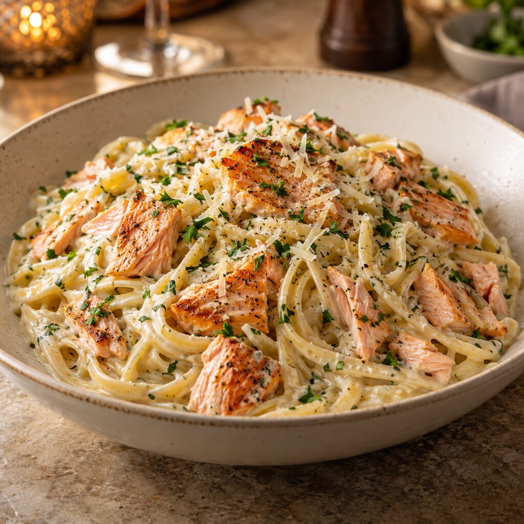 Salmon Linguine – Large