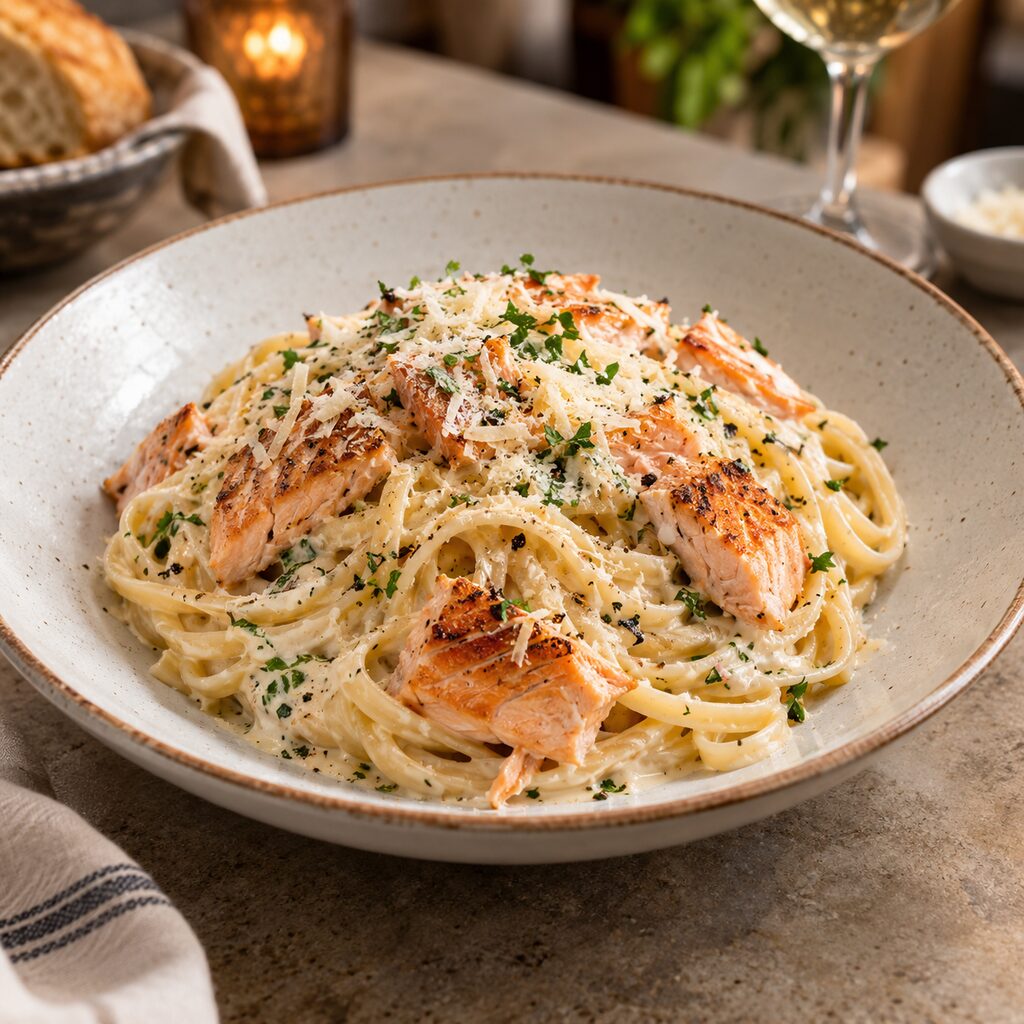 Salmon Linguine – Small
