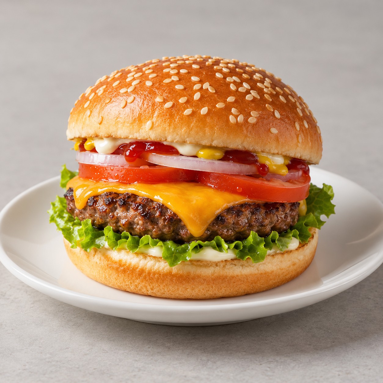 Cheese beef burger