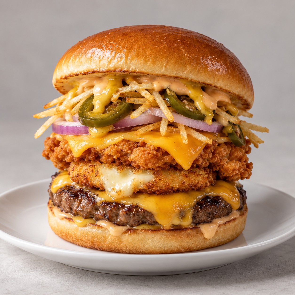 🔥Double trouble burger